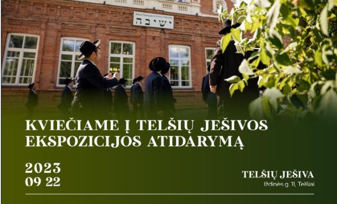 The opening of the Telšiai yeshiva will be held on 22nd of September (Friday) 1 p.m.Telšiai yeshiva is another branch of the Samogitian Museum "Alka", which opens doors to visitors. It is the former higher Jewish rabbinical school Telšiai yeshiva.The Higher School of Jewish Rabbis in Telšiai was founded in 1875. The current yeshiva building was built in 1910. It was one of the most famous spiritual seminaries in Eastern Europe. countries. Up to 500 students studied here at one time. 