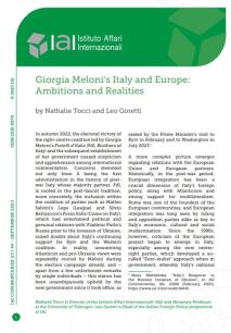 Giorgia Meloni's Italy and Europe: Ambitions and Realities 
